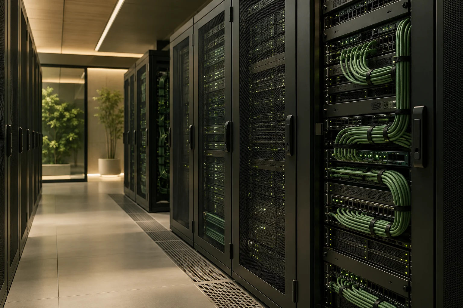 Conceptual server racks illustrating a dedicated deployment environment.