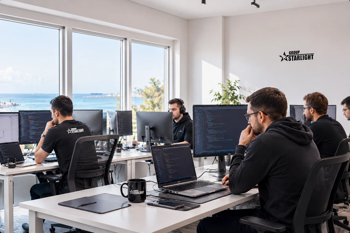 Starlight Group team collaborating on a digital product